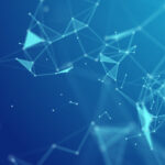 3d abstract background with modern low poly plexus design